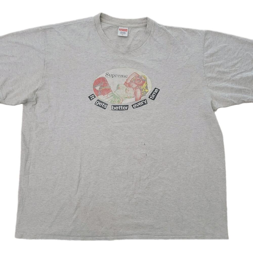 Supreme It Gets Better Every Time T Shirt Mens Size XL Distressed